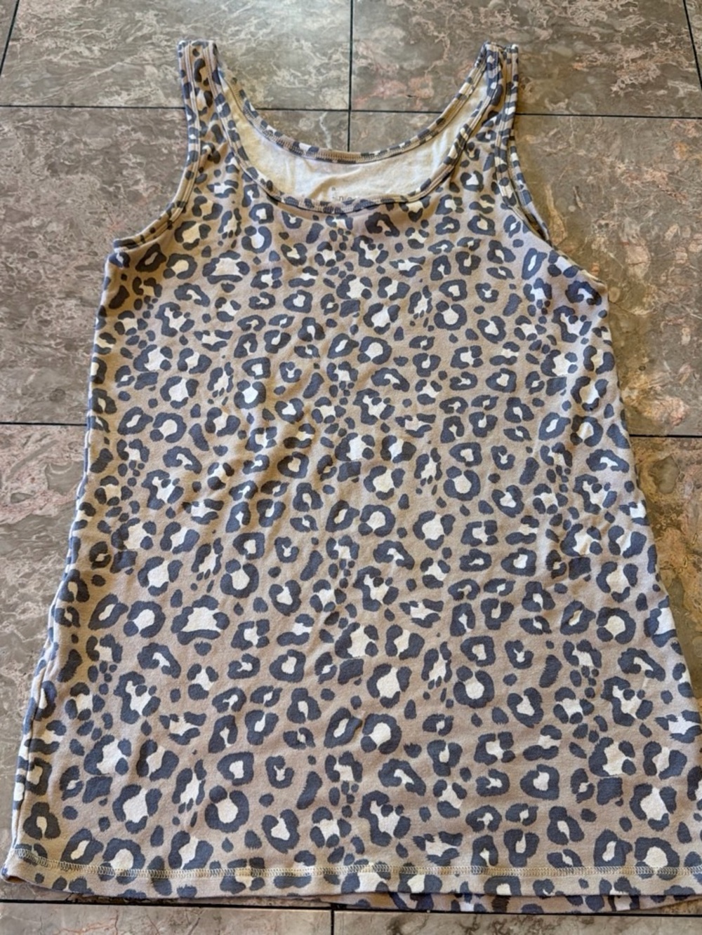 a new day Leopard Print Tank Top - Taupe and Gray